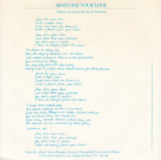 Stevie Wonder - Send One Your Love