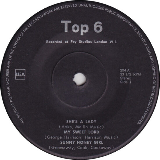 Various - 6 Top Hits From England