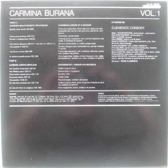 Clemencic Consort - Carmina Burana. Version Originale & Integrale. Volume 1