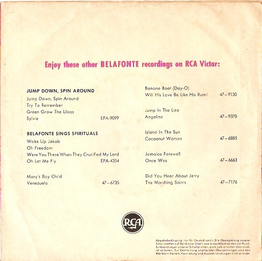 Harry Belafonte - Judy Drownded / Hava Nageela