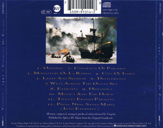Vangelis - 1492 – Conquest Of Paradise (Music From The Original Soundtrack)