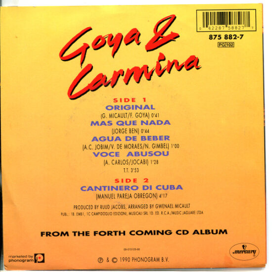 Goya & Carmina - Original - Mas Que Nada - Agua de Beber - Voce Abusou