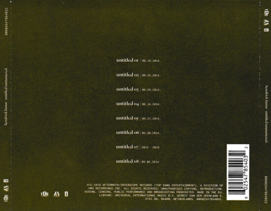 Kendrick Lamar - Untitled Unmastered.