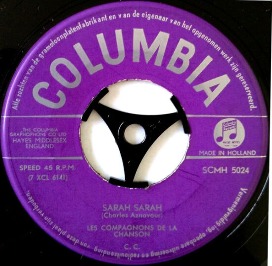Les Compagnons De La Chanson - Sarah Sarah / Si Tu Vas A Rio