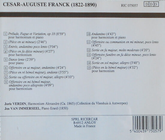César Franck - Oeuvres Pour Harmonium
