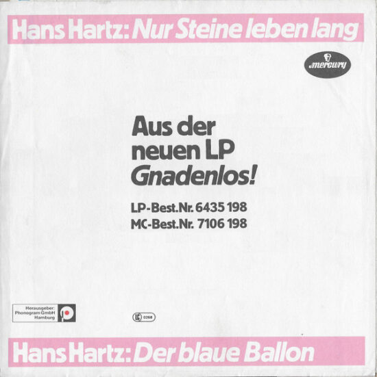 Hans Hartz - Nur Steine Leben Lang