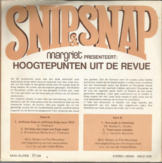 Snip & Snap - Hoogtepunten Uit De Revue