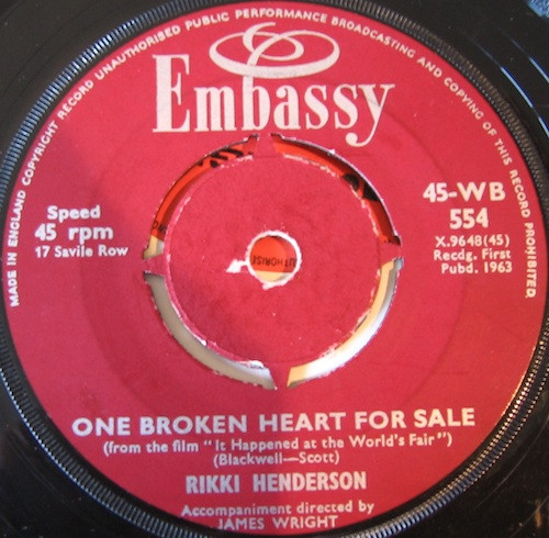 The Starlings - Hey Paula / One Broken Heart For Sale