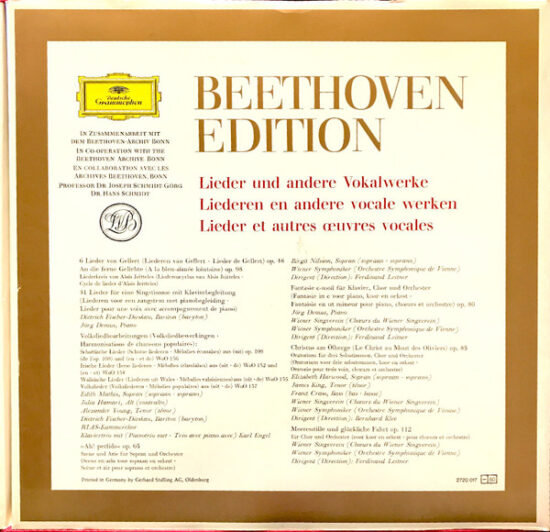 Ludwig Van Beethoven - Beethoven Edition / Lieder • Chormusik