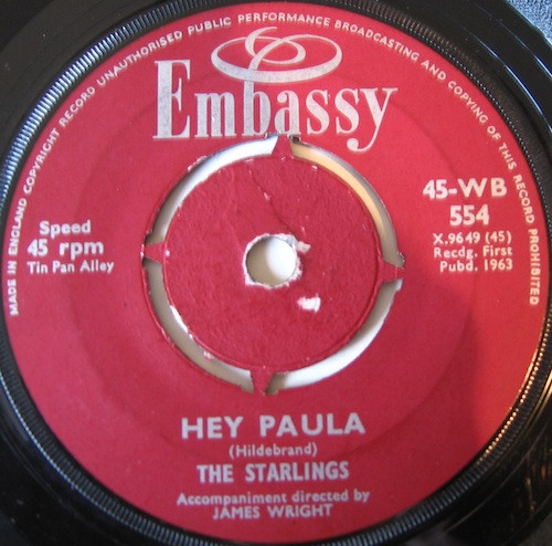 The Starlings - Hey Paula / One Broken Heart For Sale
