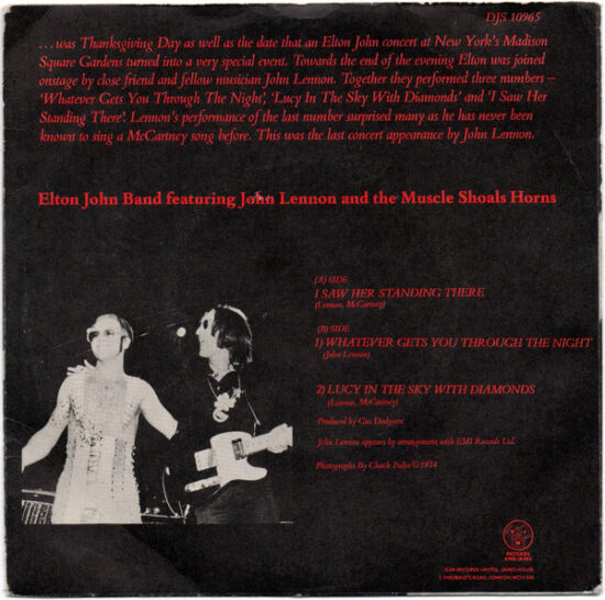 Elton John Band - 28th November 1974...
