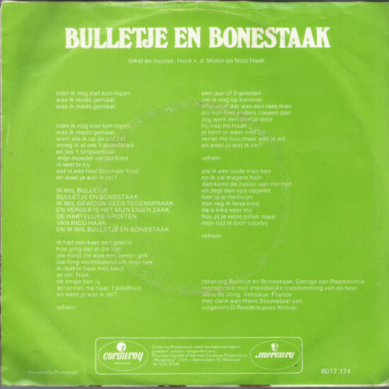 Nico Haak - Bulletje En Bonestaak