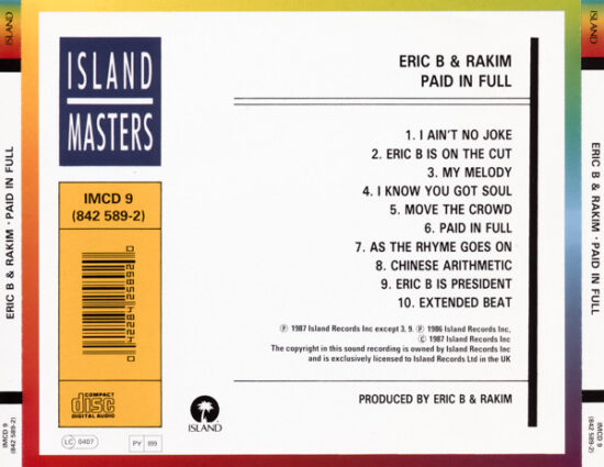 Eric B. & Rakim - Paid In Full