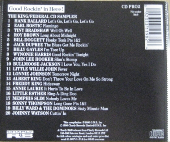 Various - Good Rockin' In Here! The King/Federal CD sampler