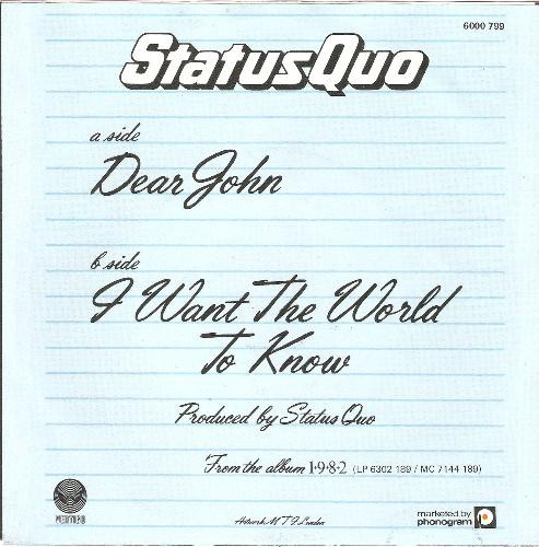 Status Quo - Dear John