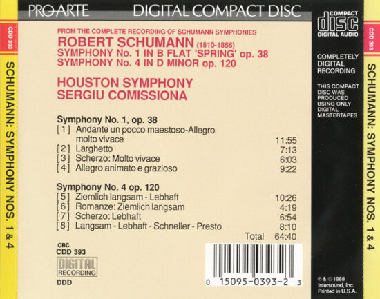 Houston Symphony Orchestra - Schumann - Symphony Nos. 1 & 4