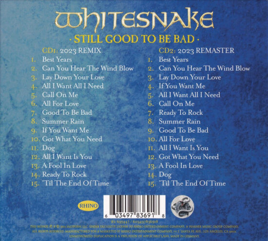 Whitesnake - Still Good To Be Bad