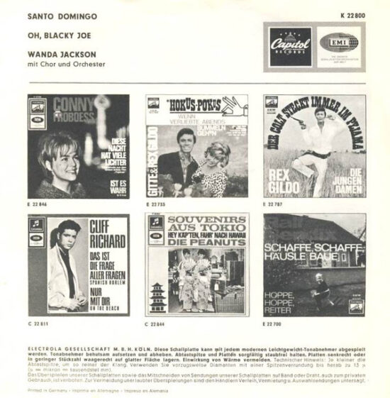 Wanda Jackson - Santo Domingo / Oh, Blacky Joe