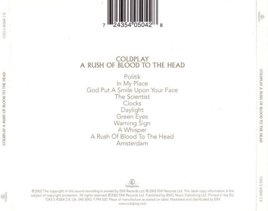 Coldplay - A Rush Of Blood To The Head