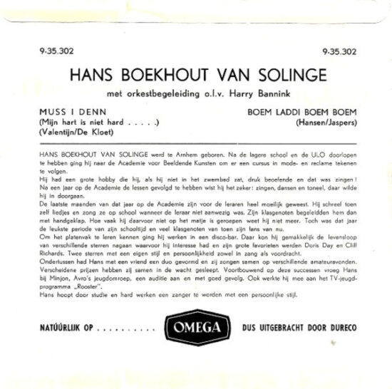 Hans Boekhout van Solinge - Muss I Denn