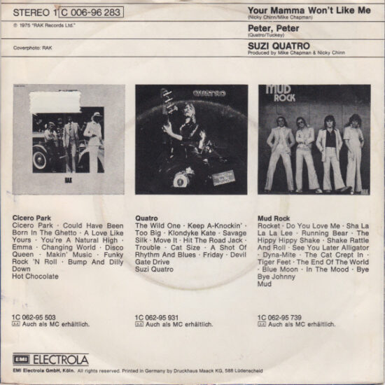 Suzi Quatro - Your Mamma Won't Like Me