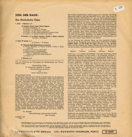 Johann Sebastian Bach - Johann Sebastian Bach - Das Musikalische Opfer