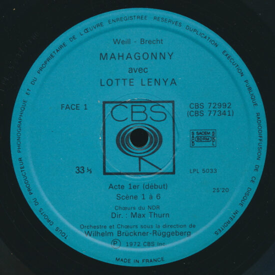 Kurt Weill - Mahagonny