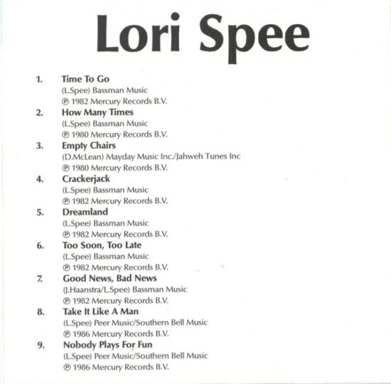 Lori Spee - How Many Times