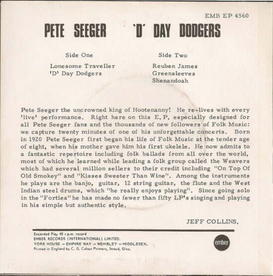 Pete Seeger - 'D' Day Dodgers