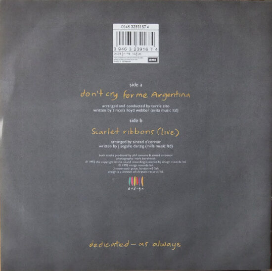 Sinéad O'Connor - Don't Cry For Me Argentina