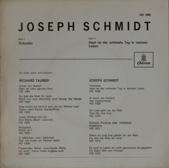 Joseph Schmidt - Tiritomba