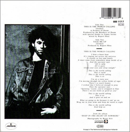 Bob Geldof - This Is The World Calling