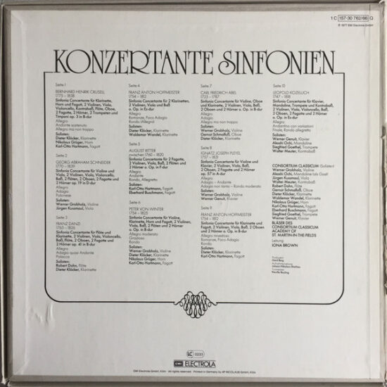 Franz Danzi - Konzertante Sinfonien