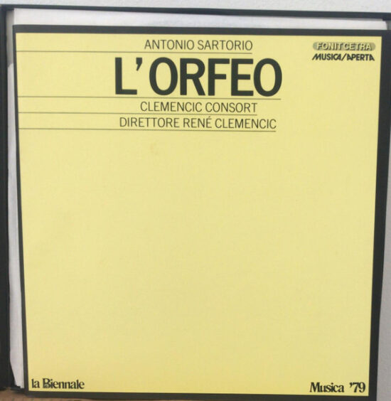 Antonio Sartorio - L' Orfeo