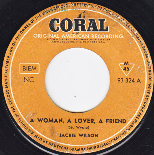 Jackie Wilson - A Woman, A Lover, A Friend