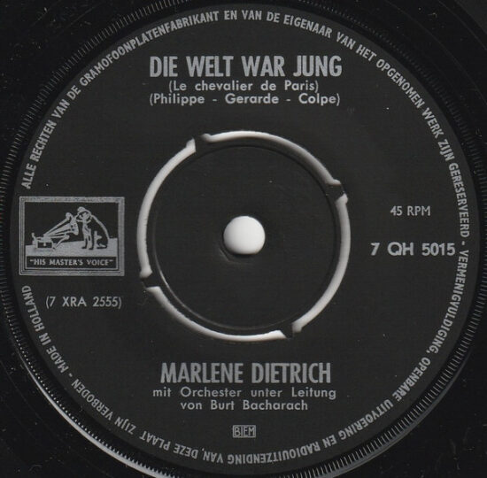 Marlene Dietrich - Sag Mir Wo Die Blumen Sind / Die Welt War Jung